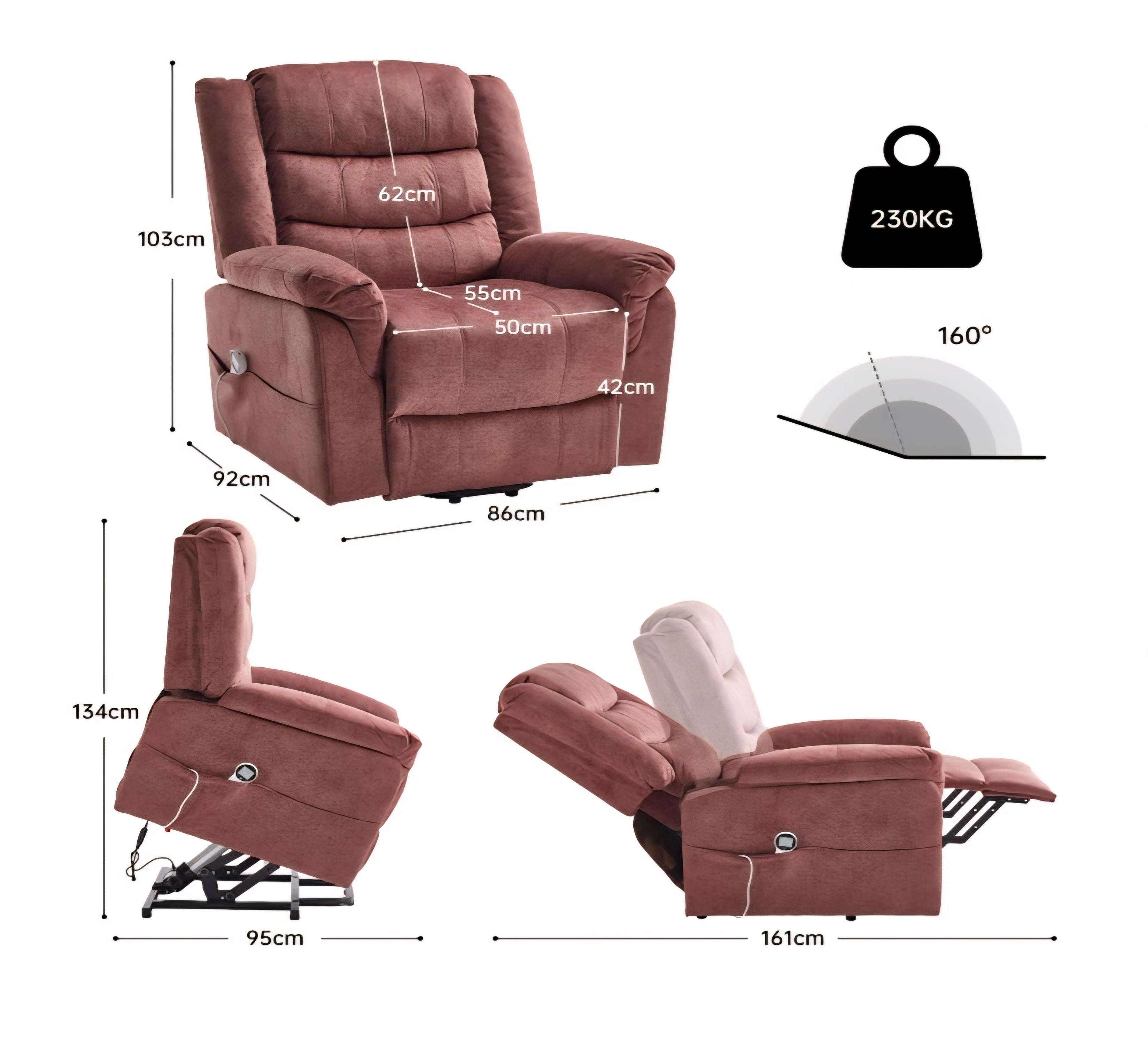 TV-Sessel elektrisch mit 2 Motoren