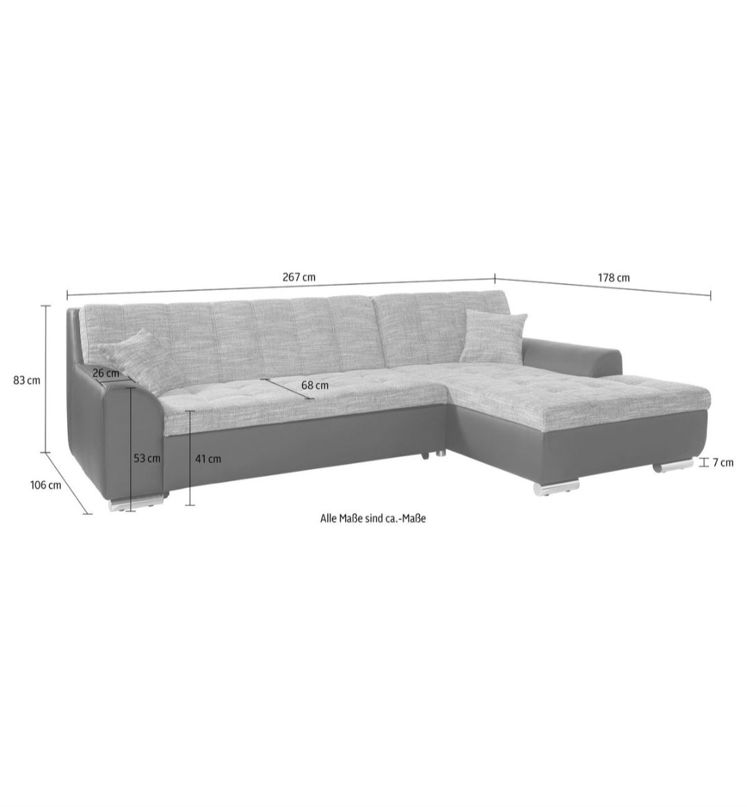 Ecksofa mit Bettfunktion