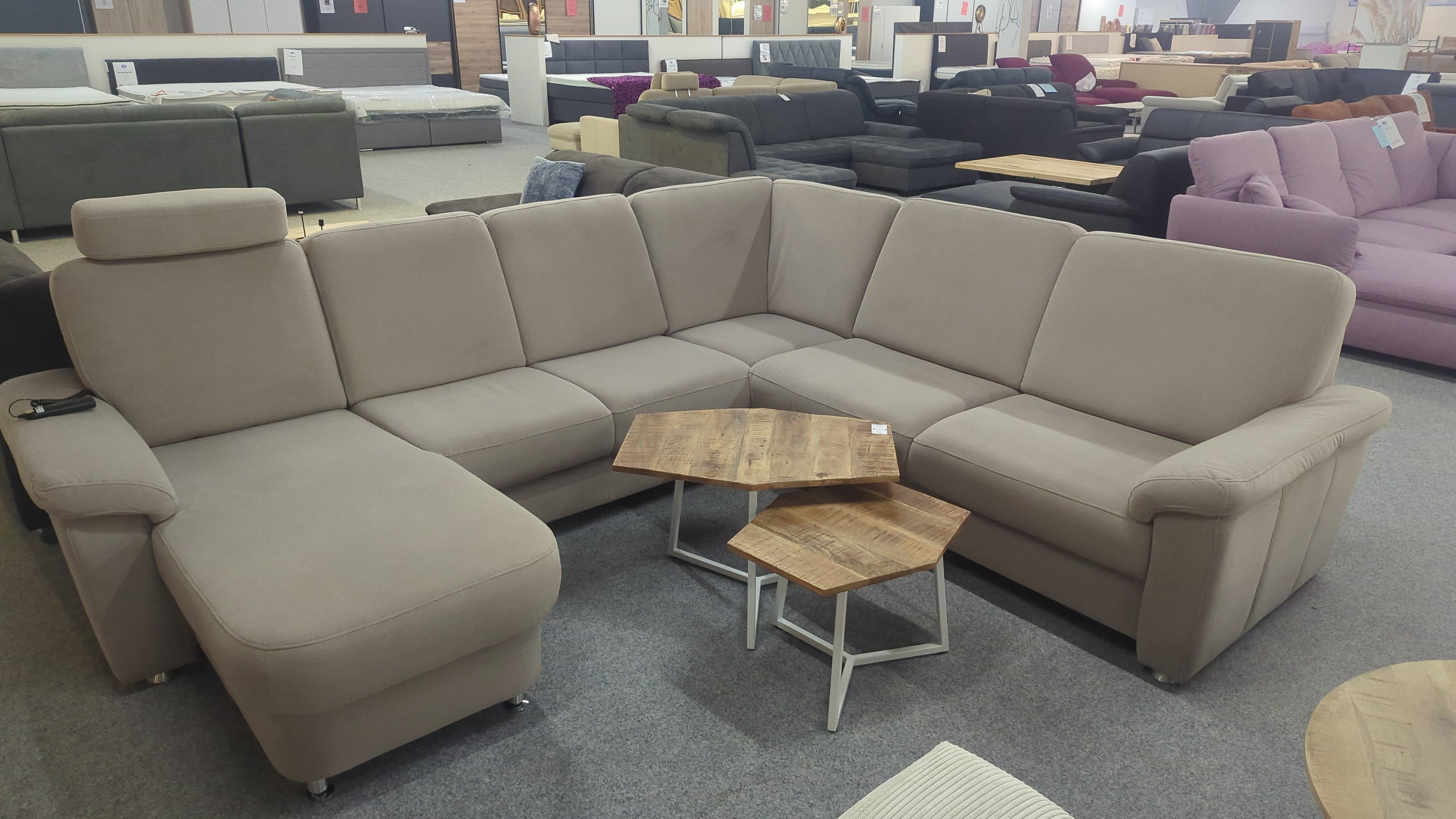 Wohnlandschaft - Canape elektrische Relaxfunktion