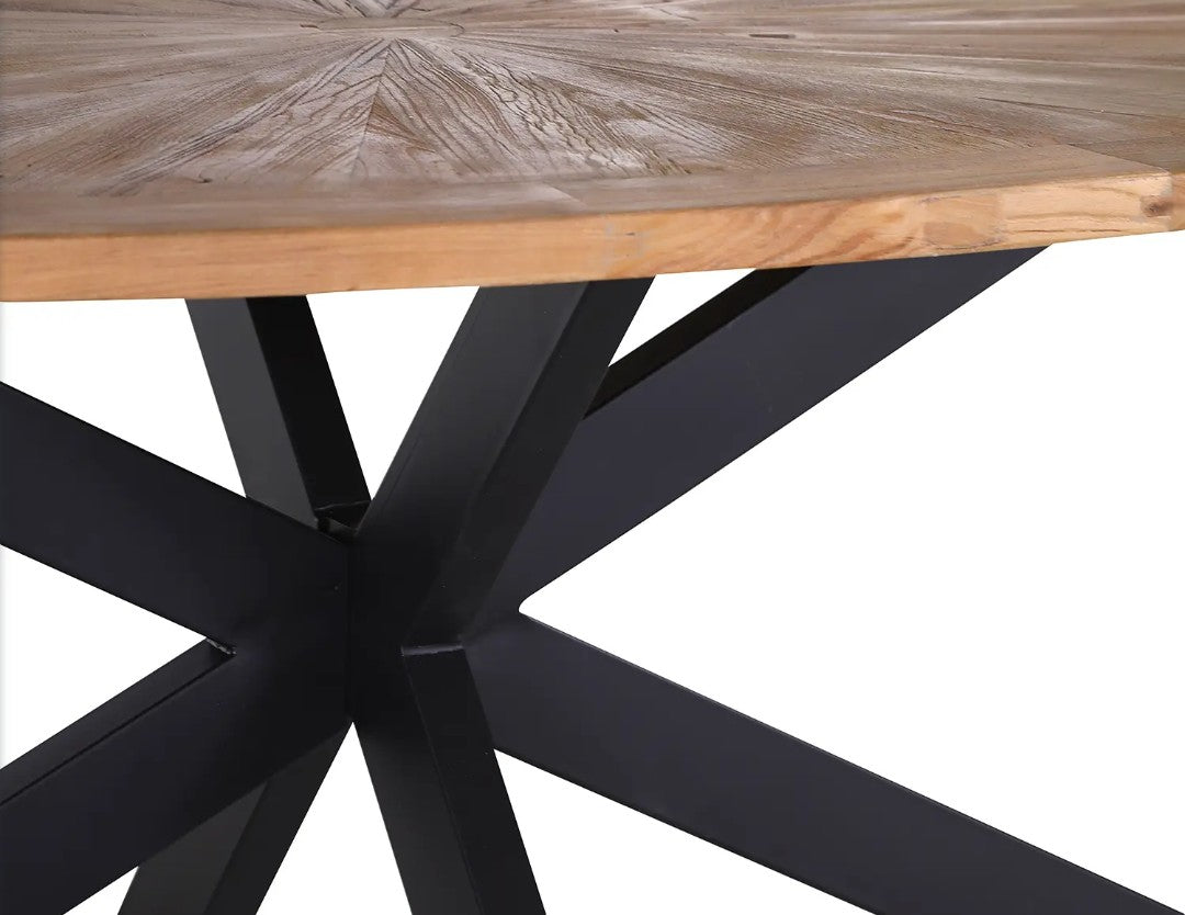 Esstisch Oval Ulme massiv