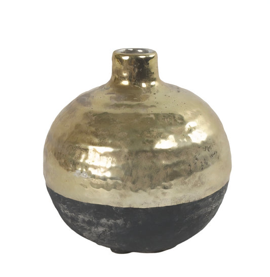 Vase schwarz/gold 11,5cm