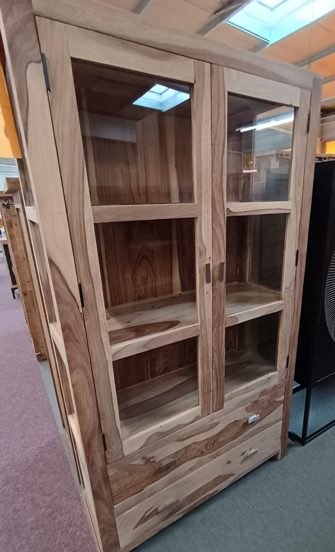 Vitrine Sheesham Massiv