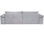 Big-Sofa XXL Cord Hellgrau