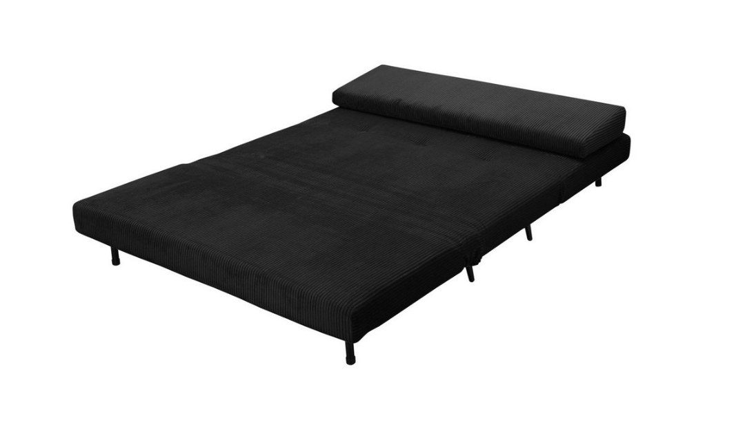 Schlafsofa Cord schwarz