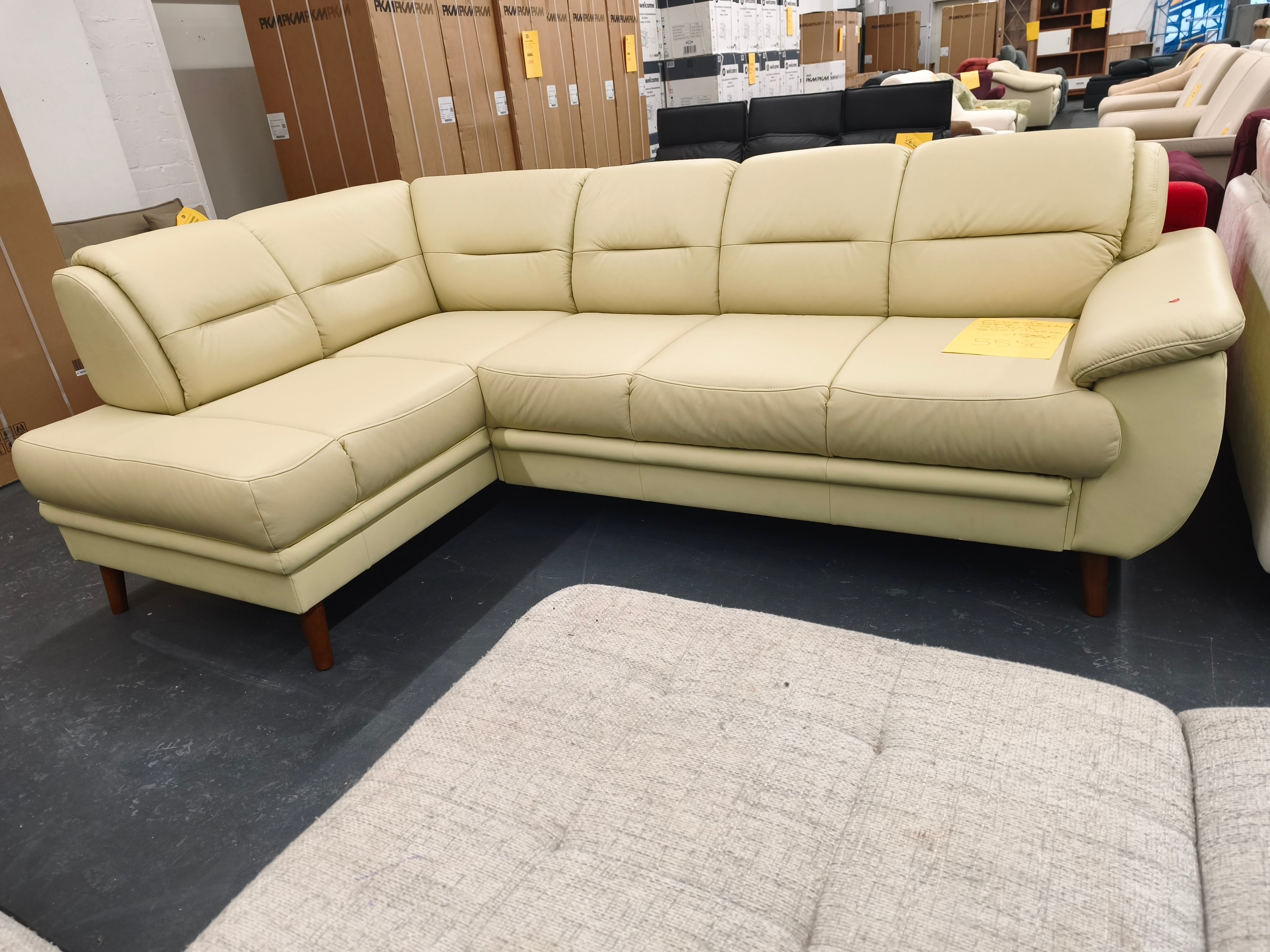 Outlet Ecksofa Echtleder