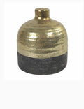 Flaschenvase schwarz/gold 17 cm