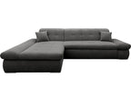 Ecksofa Cord Grau