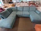 Wohnlandschaft Ottomane links Velourstoff Paros / Kronos-vorbestellbar-