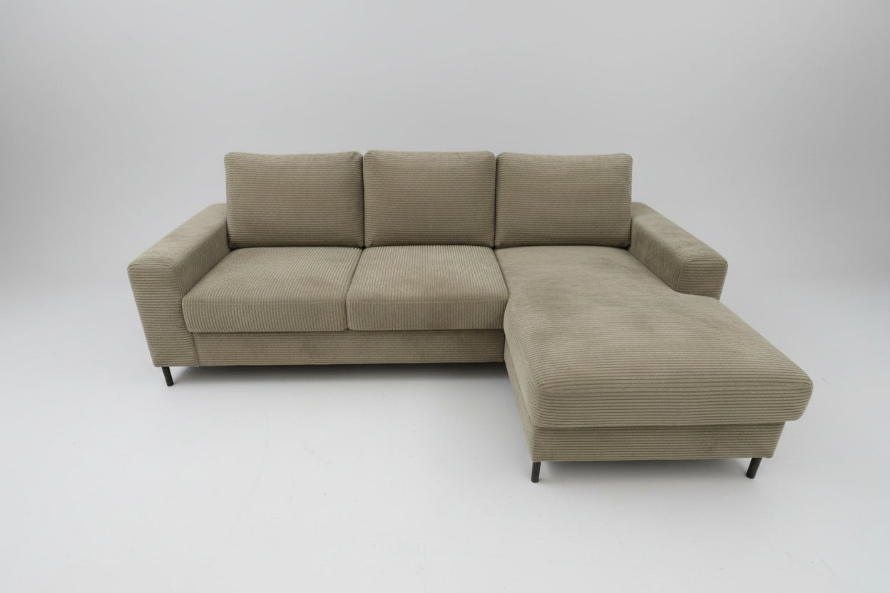Ecksofa Ottomane rechts Cord Poso-vorbestellbar-