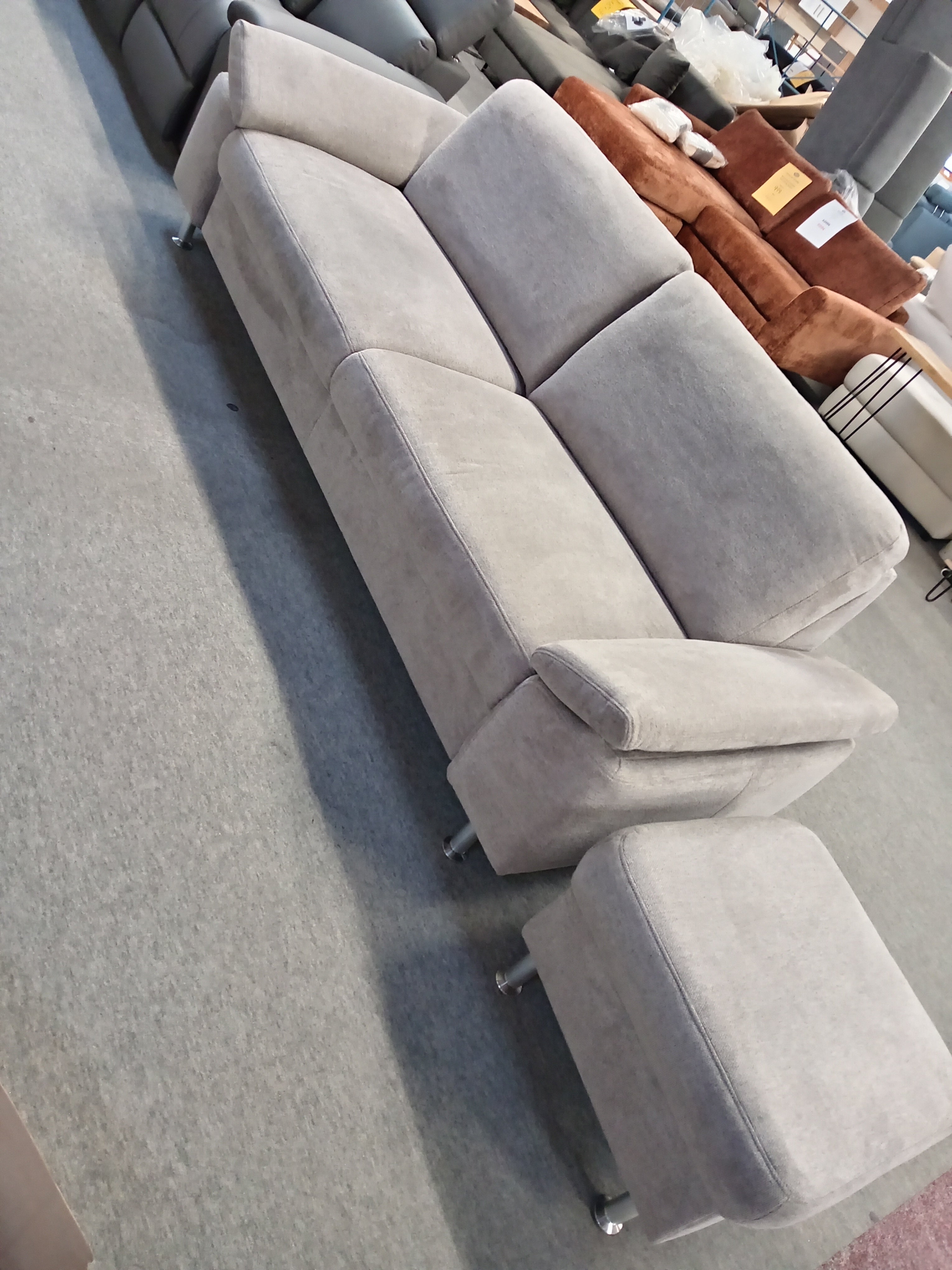 3-Sitzer mit Hocker von Zehdenick
