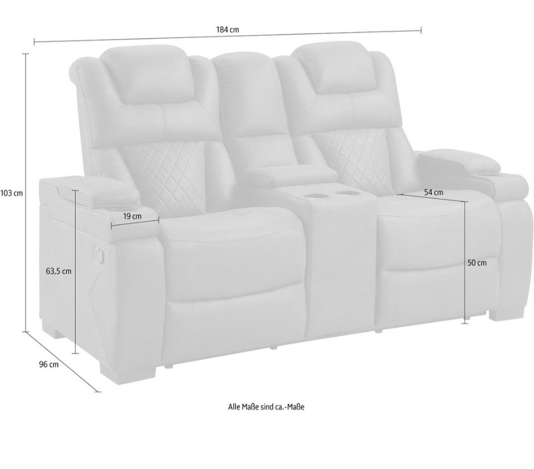 Relaxsofa Kinosofa 3-Sitzer Emden