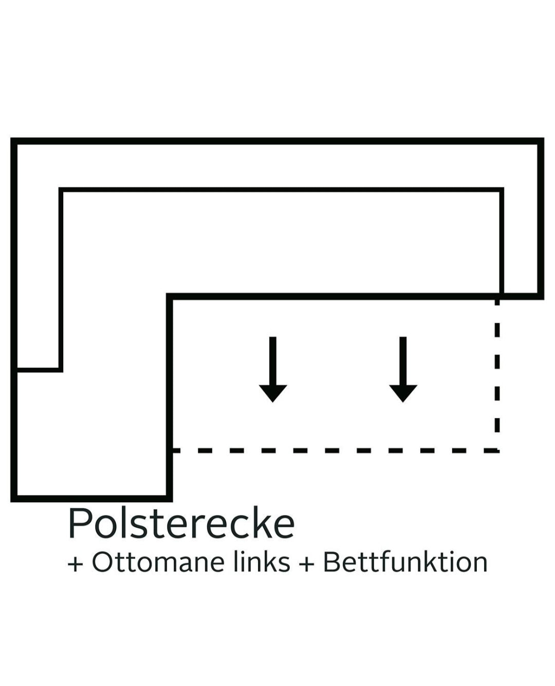 Ecksofa mit Bettfunktion