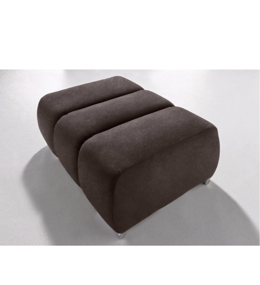 Hocker braun Wildlederoptik