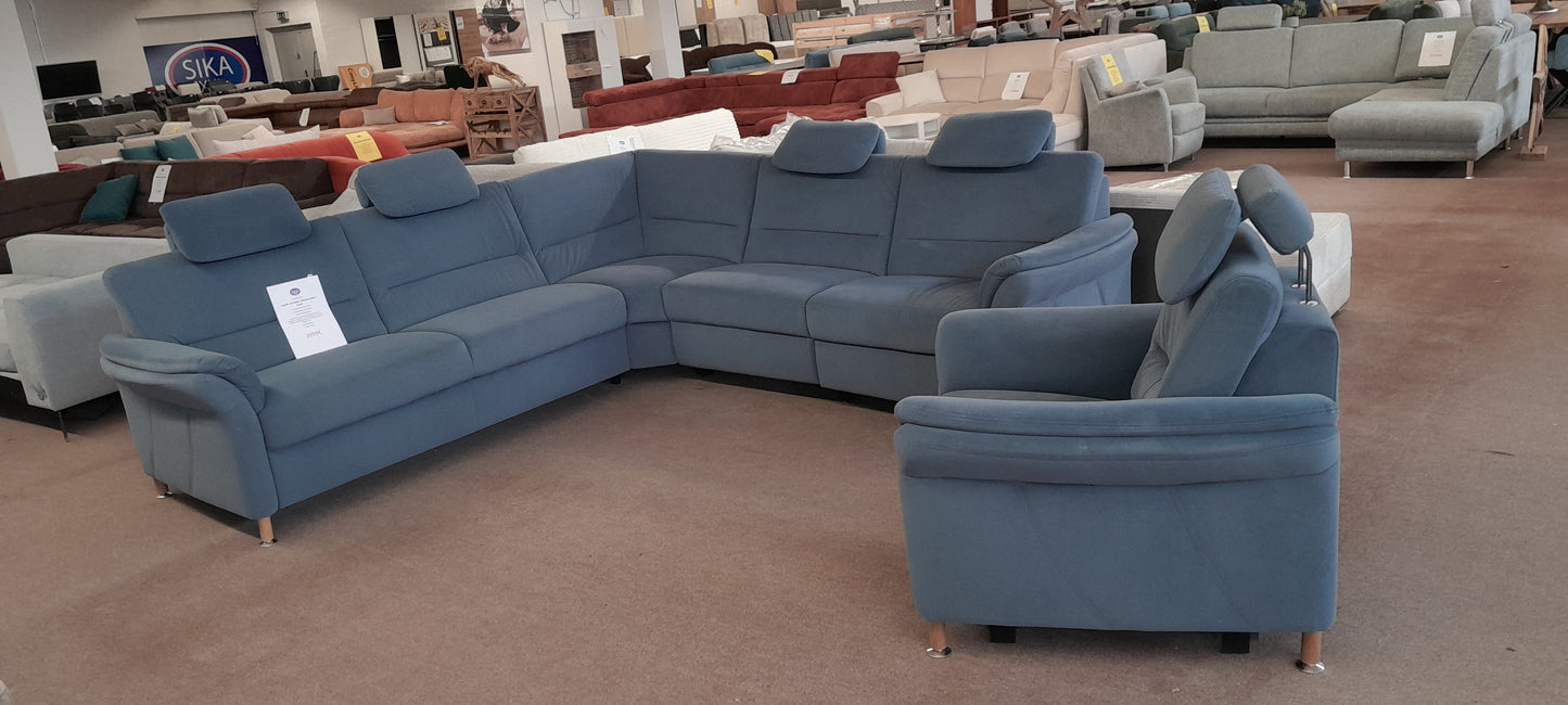 Ecksofa mit Motor inklusive Sessel