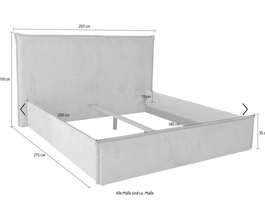 Polsterbett Marla 180x200