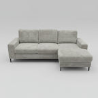 Ecksofa Ottomane rechts Cord Poso-vorbestellbar-