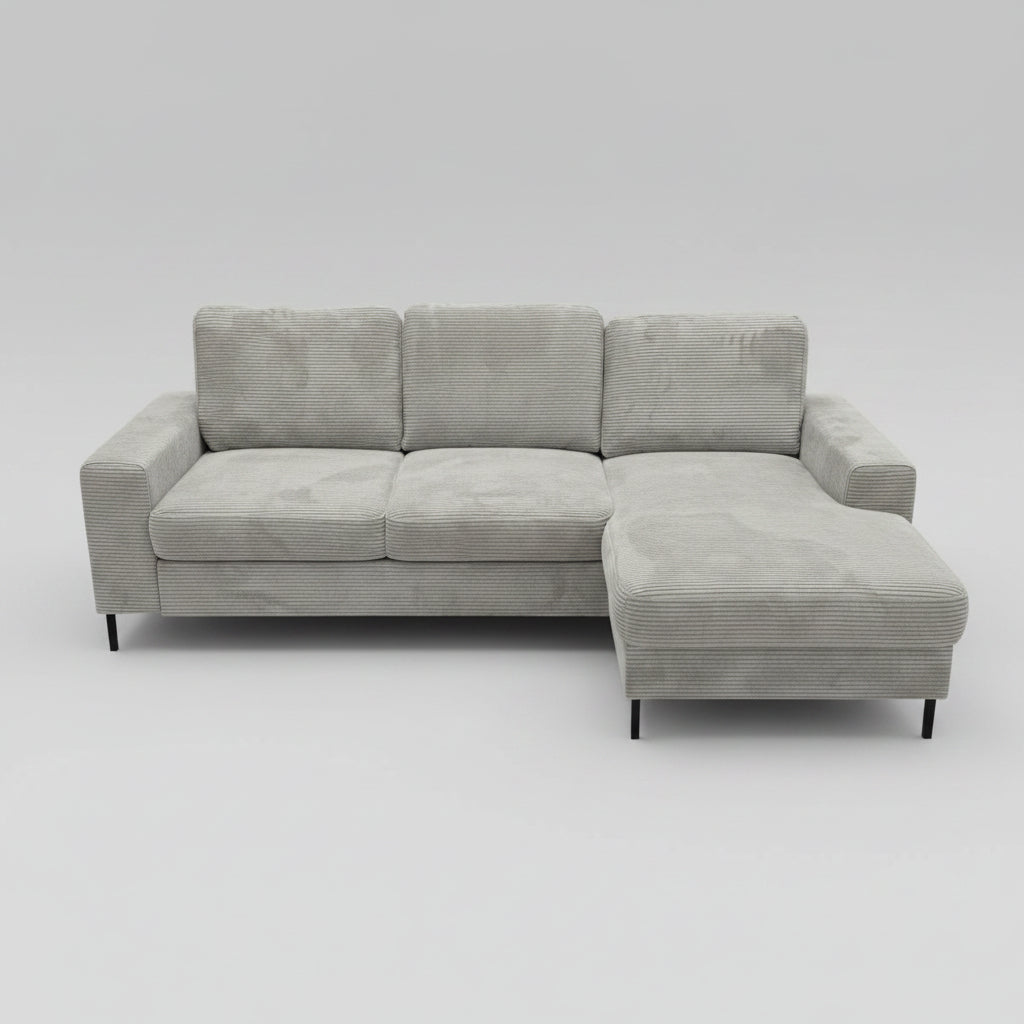 Ecksofa Ottomane rechts Cord Poso-vorbestellbar-