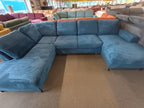 Wohnlandschaft Ottomane links Velourstoff Paros / Kronos-vorbestellbar-