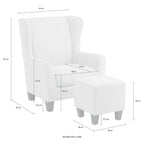 Ohrensessel inklusive Hocker