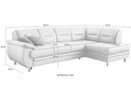 Ecksofa Echtleder mit Schlaffunktion