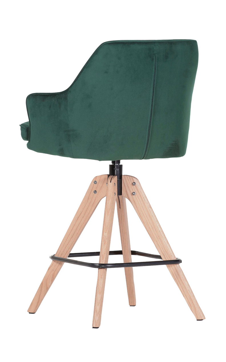 Barhocker Samtvelour grün 71cm