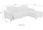 Ecksofa elektrisch verstellbar Echtleder