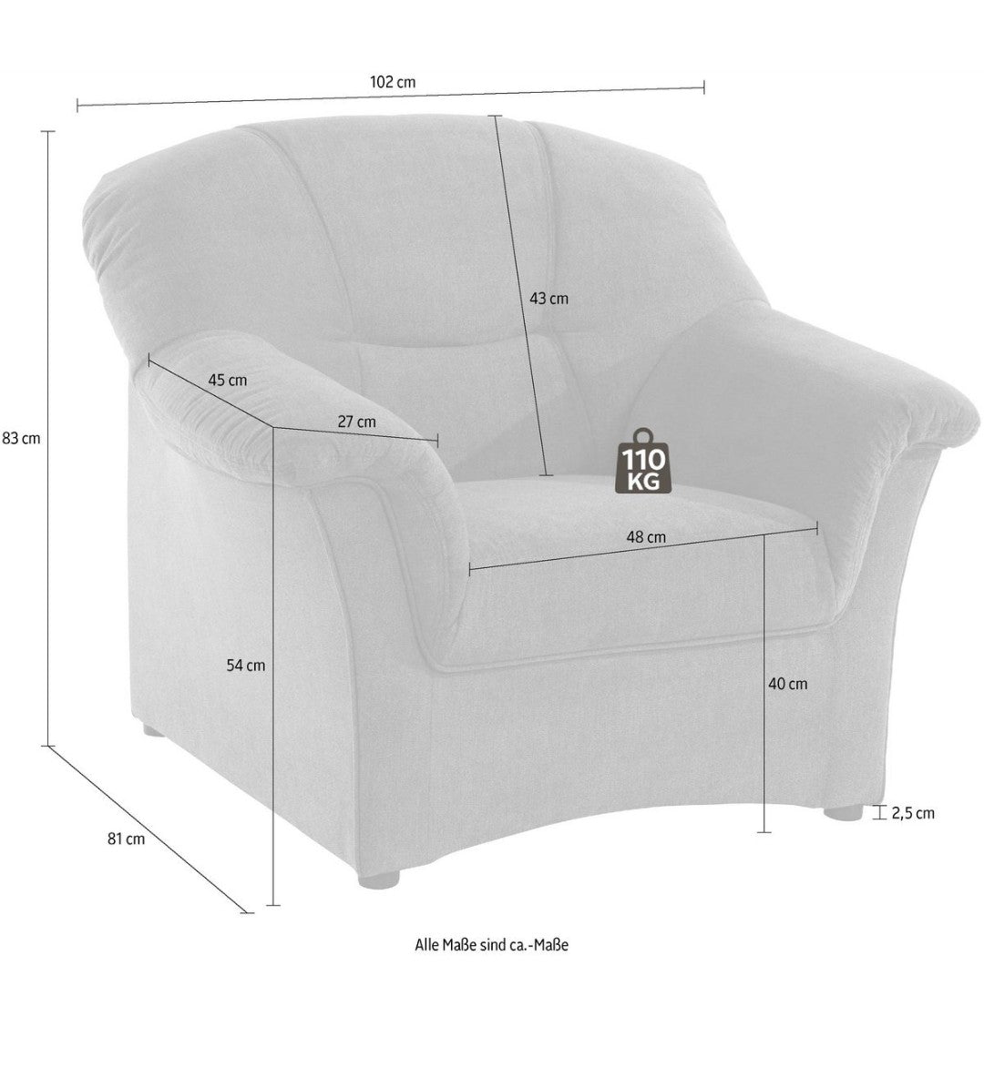 Outlet: Sessel mit Federkern