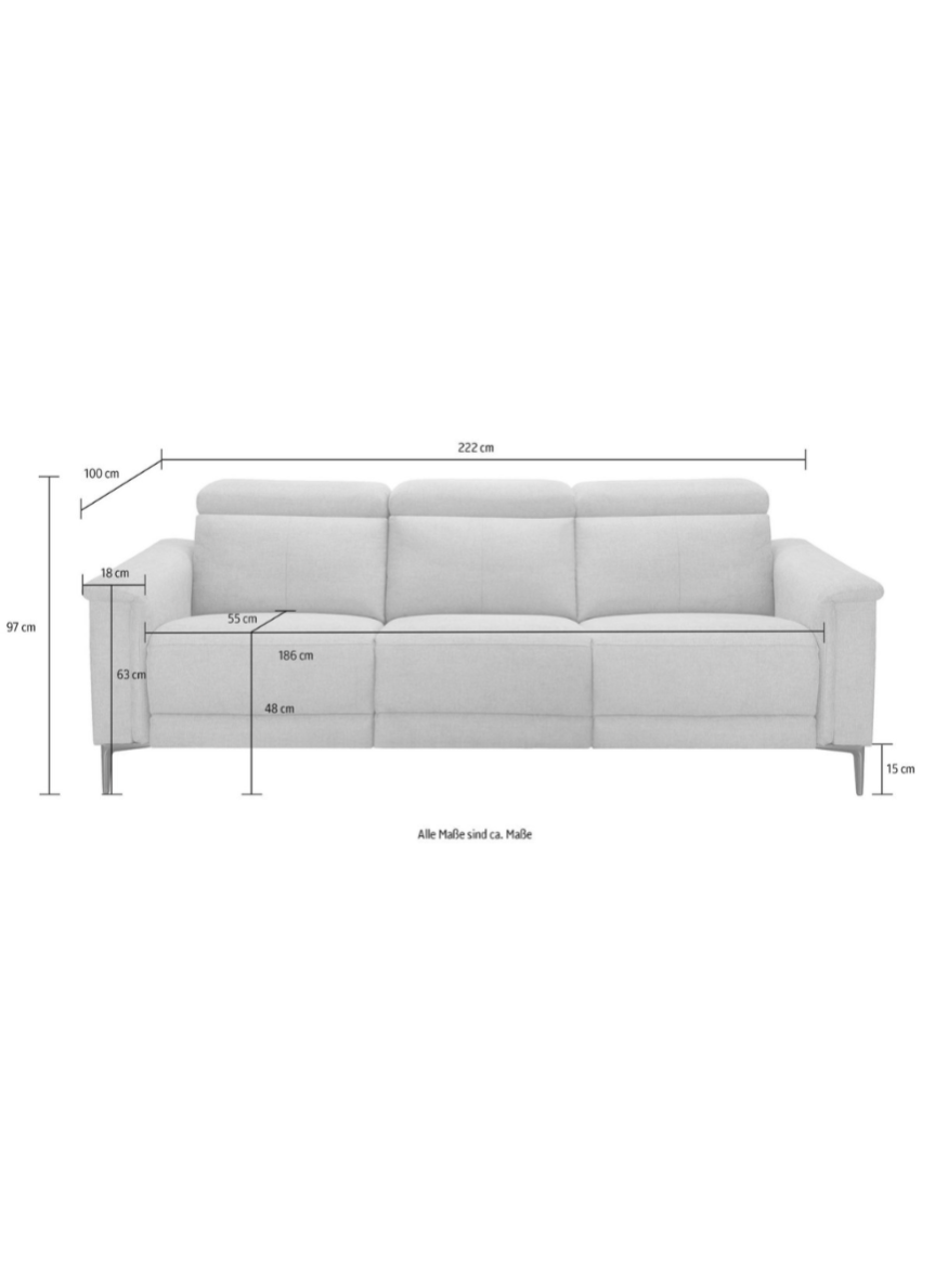 3-Sitzer mit Relaxfunktion