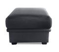 Hocker Echtleder schwarz
