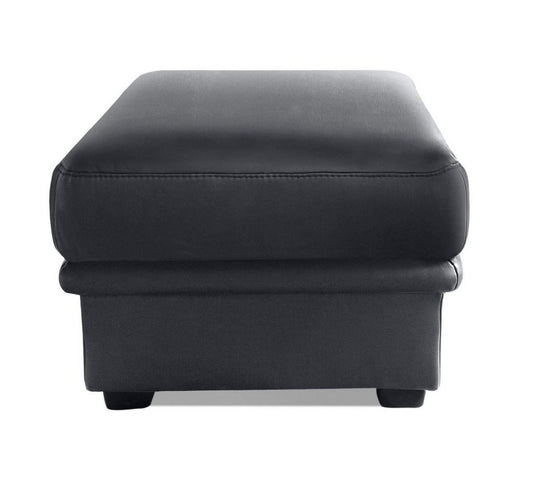 Hocker Echtleder schwarz