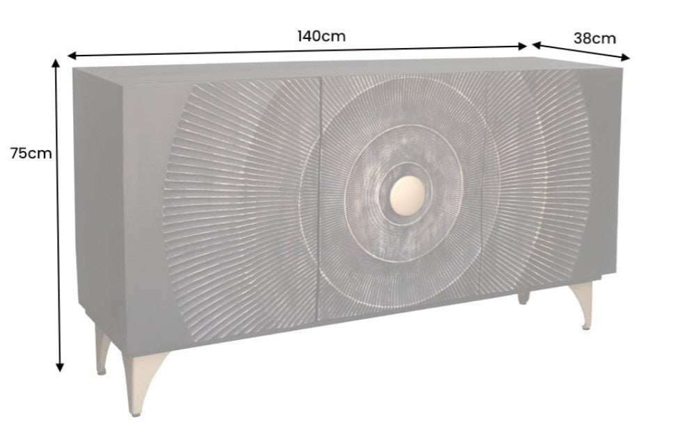 Sideboard Mango Massiv Gold