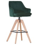 Barhocker Samtvelour grün 78cm
