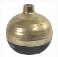 Flaschenvase schwarz/gold 17cm