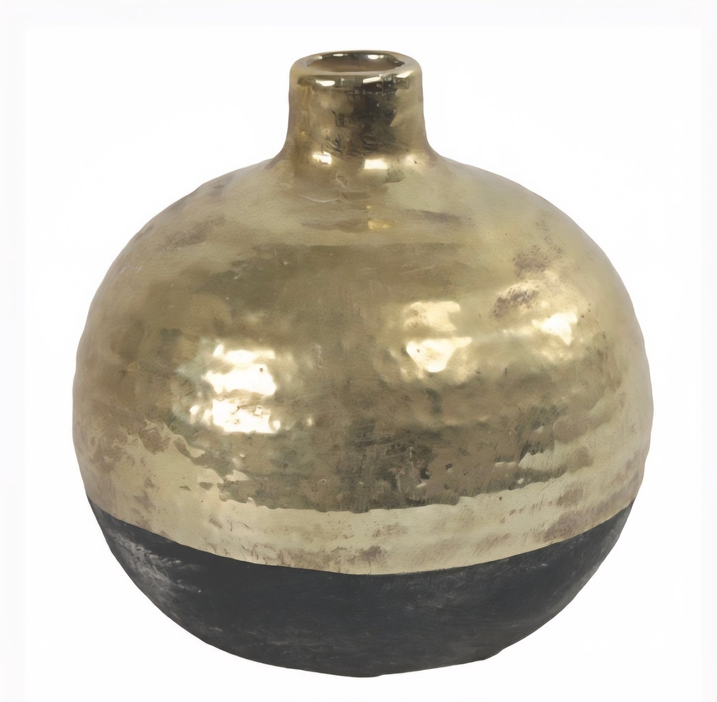 Flaschenvase schwarz/gold 17cm