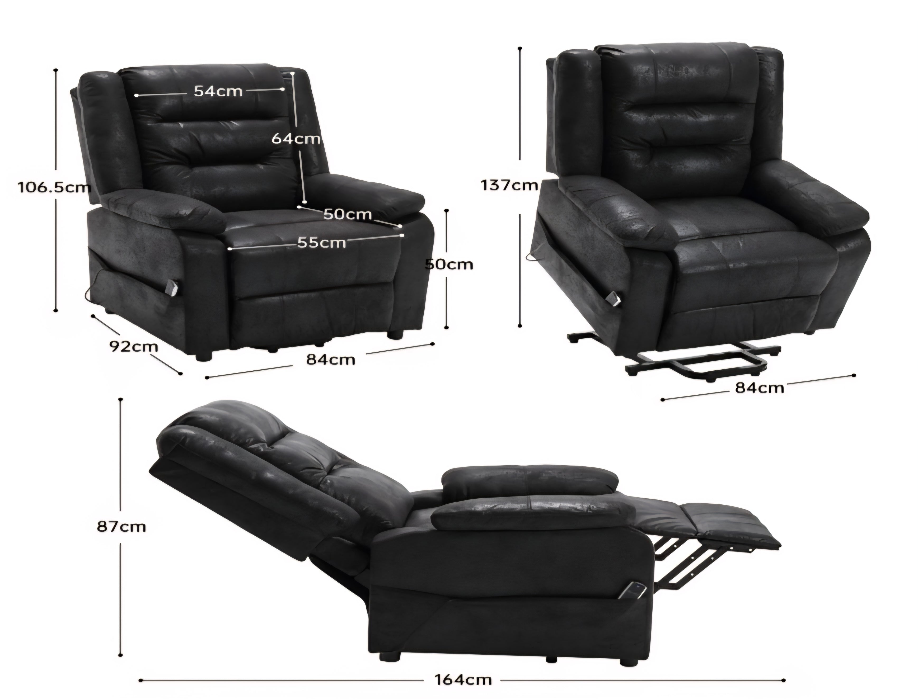 TV-Sessel mit Aufstehhilfe und Massagefunktion