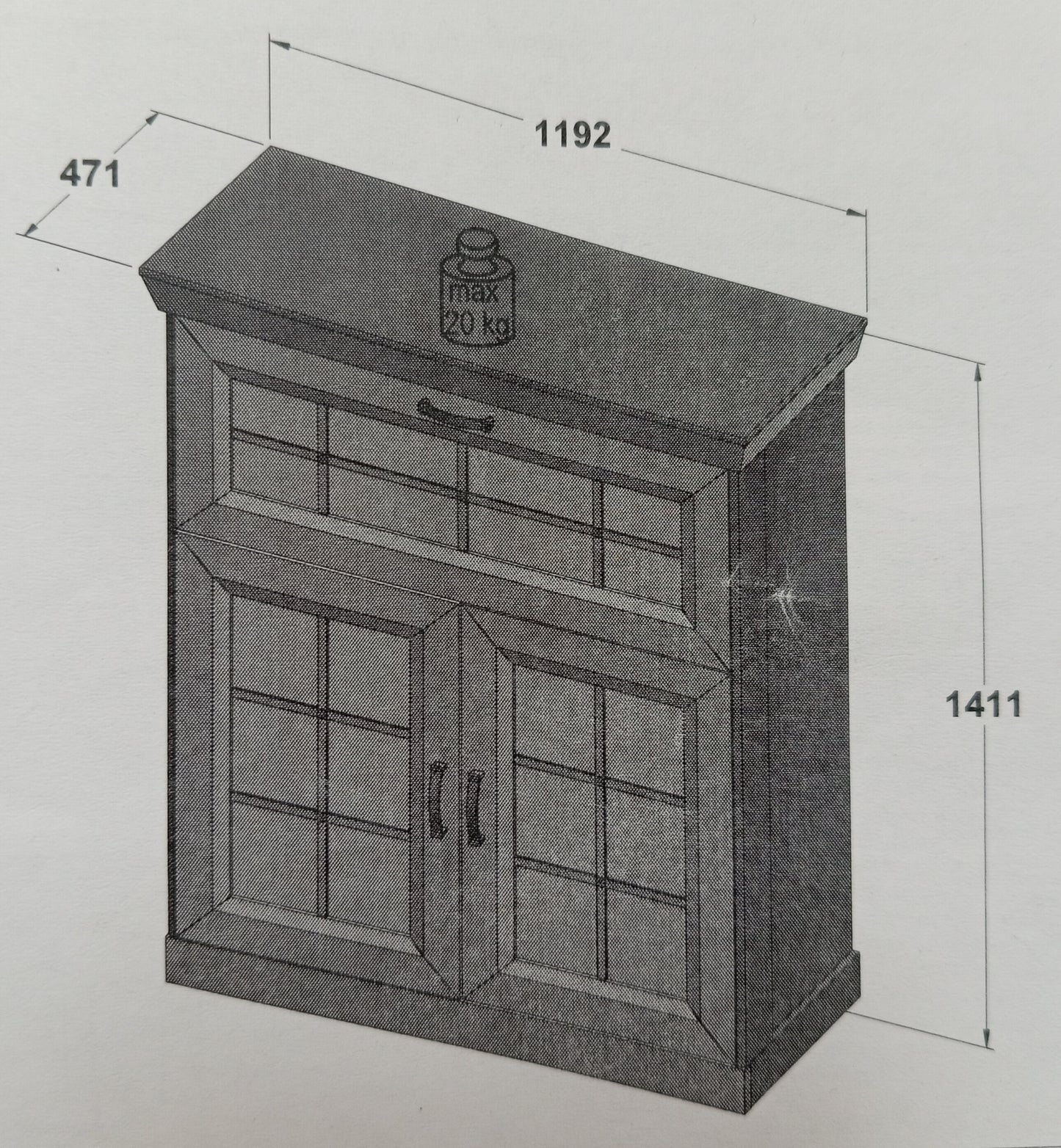 Highboard mit Barfach