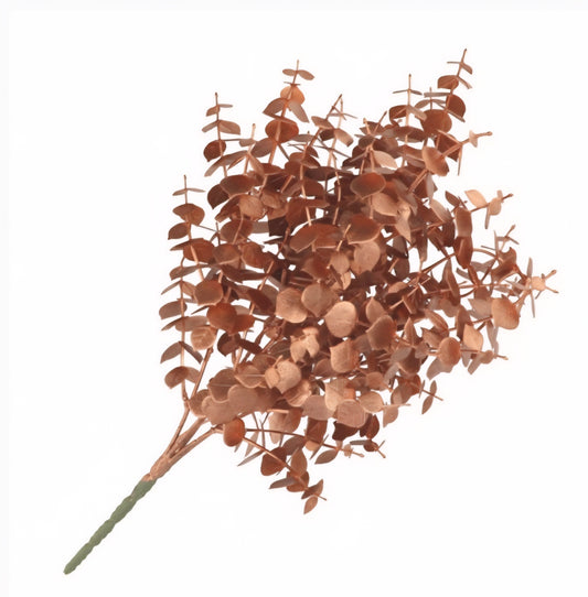 Künstlicher Zweig Silk Dry Eukalyptus kupferfarbig