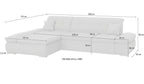 Ecksofa Cord Grau