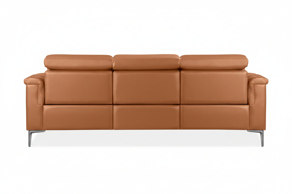 3-Sitzer Cognac Kunstleder
