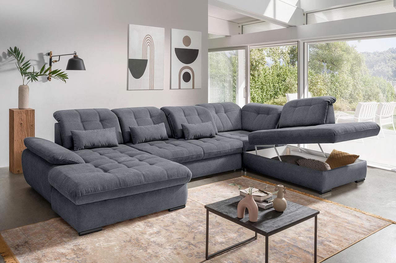 Wohnlandschaft Rigatti Anthrazit - bestellbar