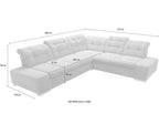 Ecksofa Pale mit Kopfteilverstellung