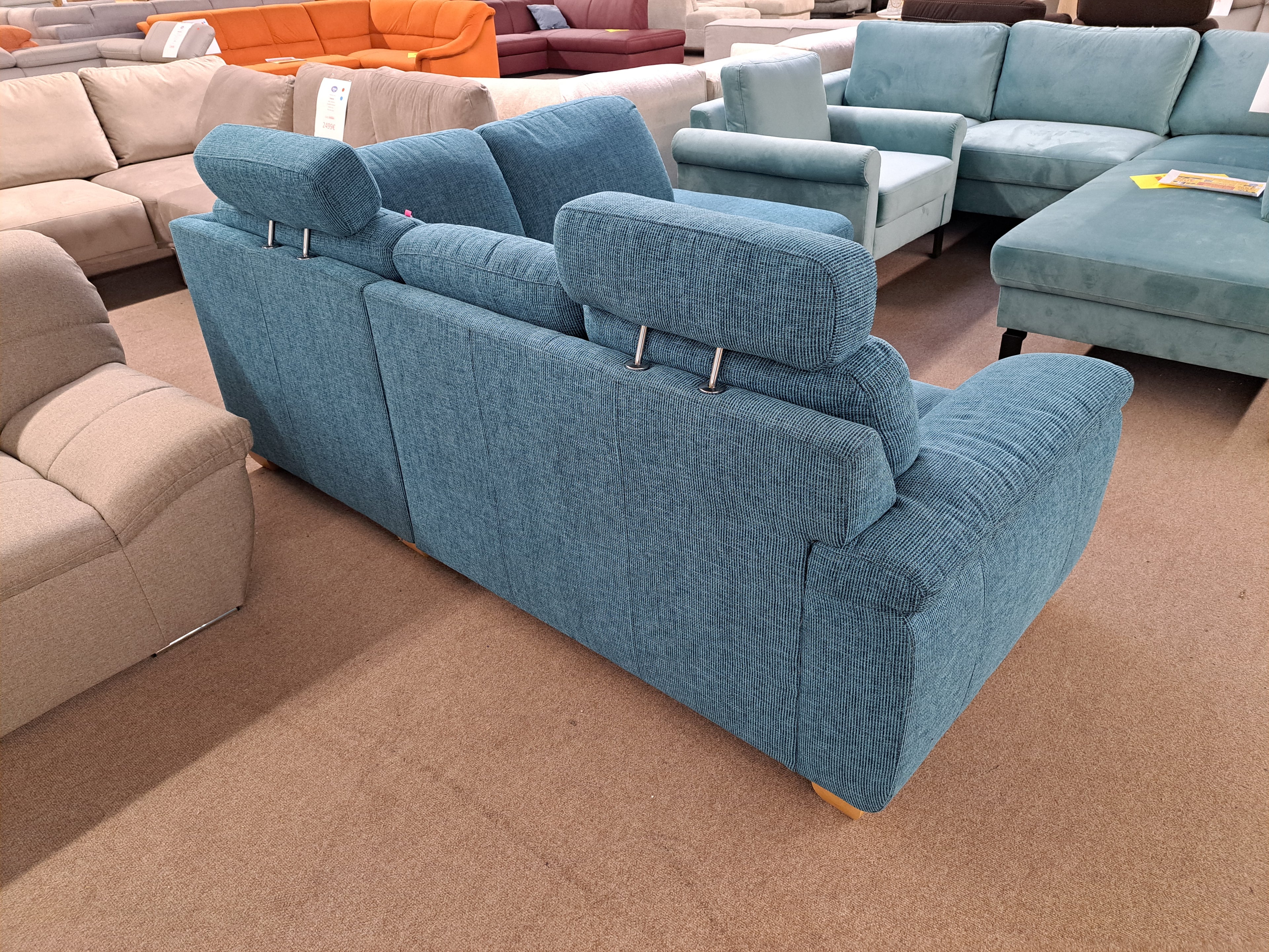 Ecksofa Struktur türkis