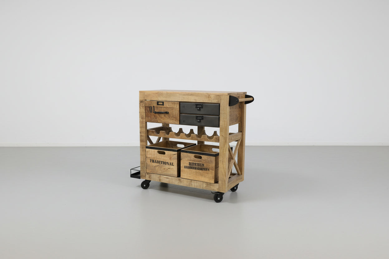 Servierwagen Massivholz