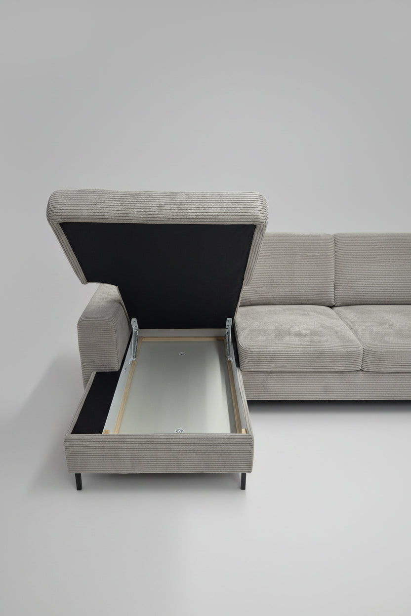 Ecksofa Ottomane links Cord Poso-vorbestellbar-