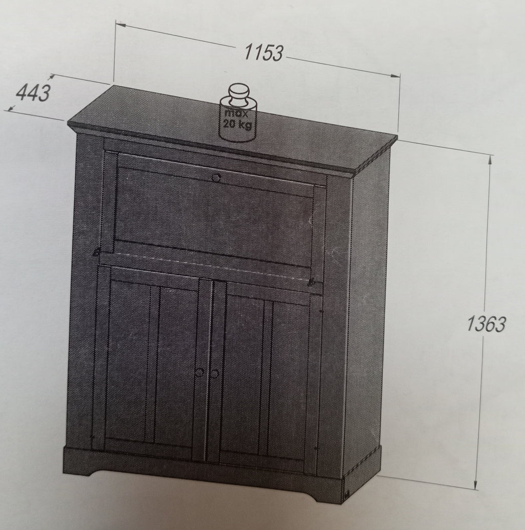 Highboard mit Barfach