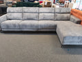 Ecksofa LUND Cord, L-Form, mit elektr. Relaxfunktion (mit USB-A)