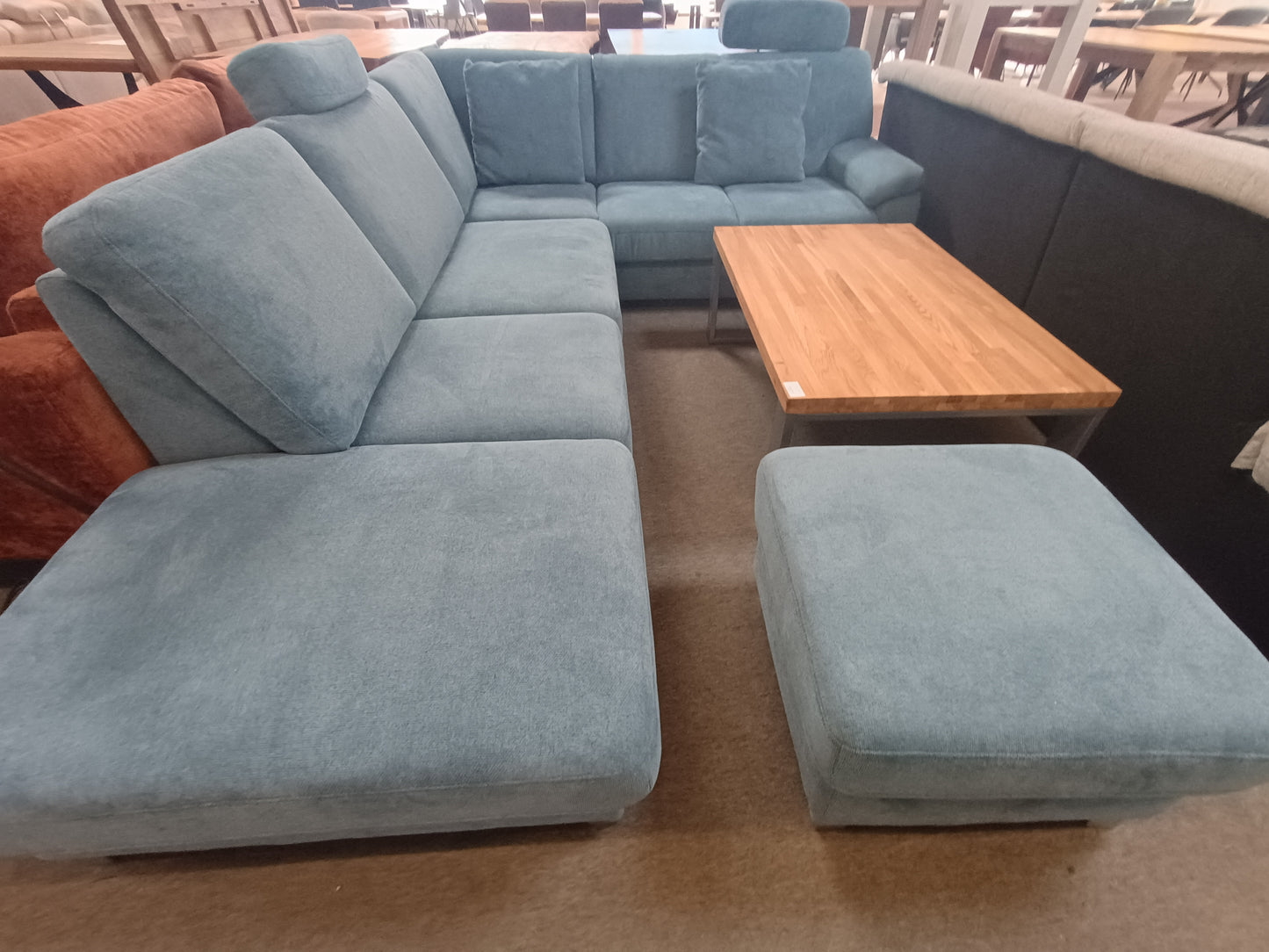 Ecksofa inklusive Hocker