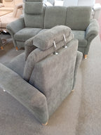 2 x 3 Sitzer + Sessel in grau
