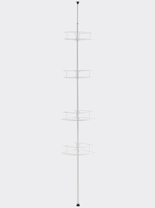 Teleskop-Eckregal weiß