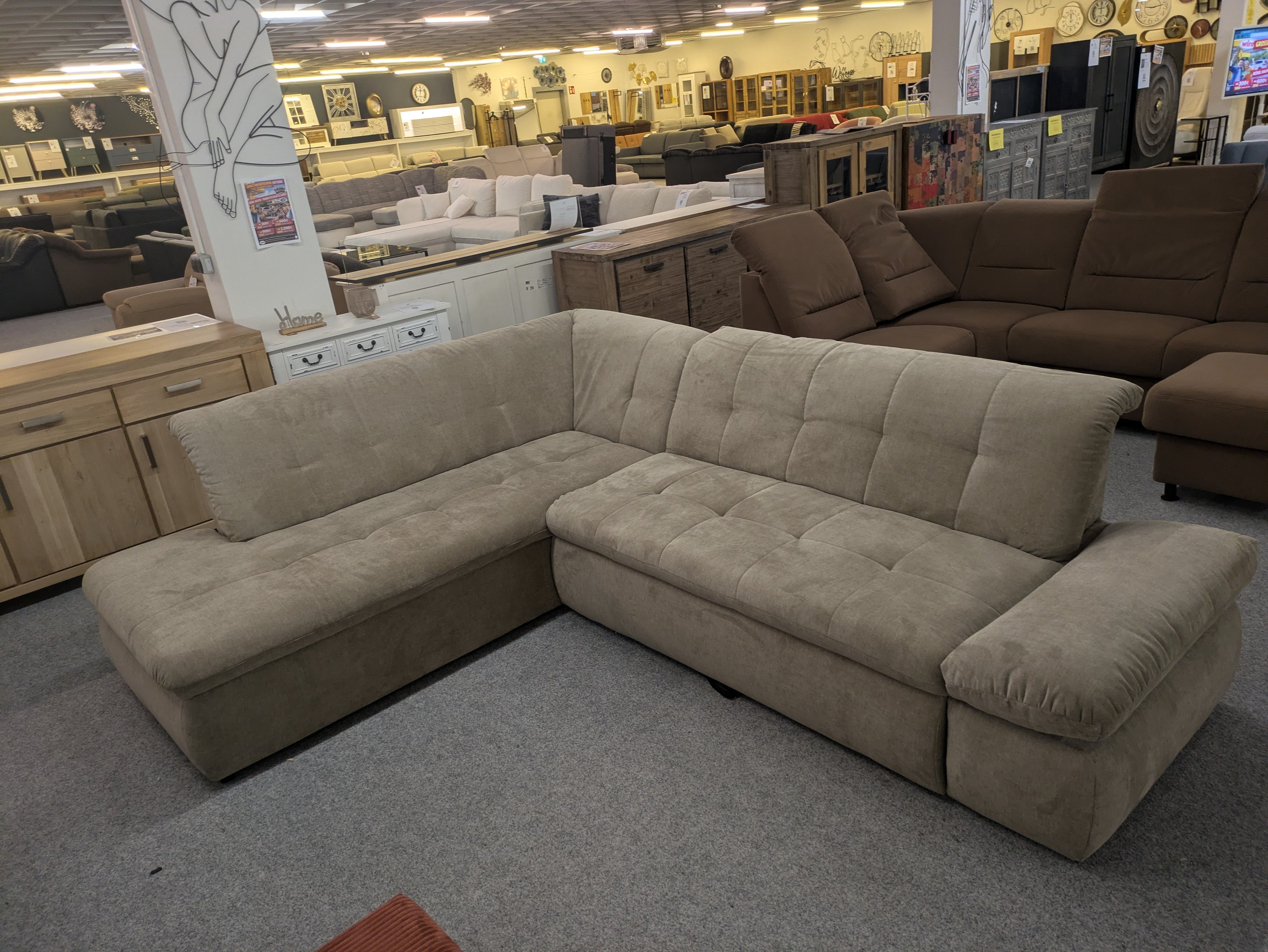 Ecksofa / Taupe